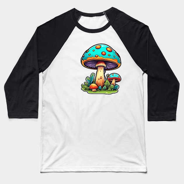 mushroom cloud Baseball T-Shirt by crashbubble